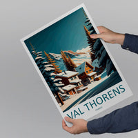 Val Thorens Travel Print Wall Art Val Thorens Wall Hanging Home Décor Val Thorens Gift Art Lovers Ski Art Lover Gift Val Thorens Print Ski