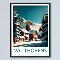 Val Thorens Travel Print Wall Art Val Thorens Wall Hanging Home Décor Val Thorens Gift Art Lovers Ski Art Lover Gift Val Thorens Print Ski