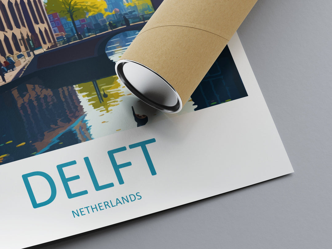 Delft Travel Print Delft Home Décor Delft Art Print Delft Wall Print For Netherlands Delft Gift For Delft Wall Art Netherlands Art Print