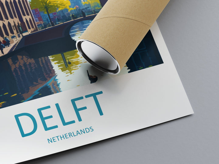 Delft Travel Print Delft Home Décor Delft Art Print Delft Wall Print For Netherlands Delft Gift For Delft Wall Art Netherlands Art Print