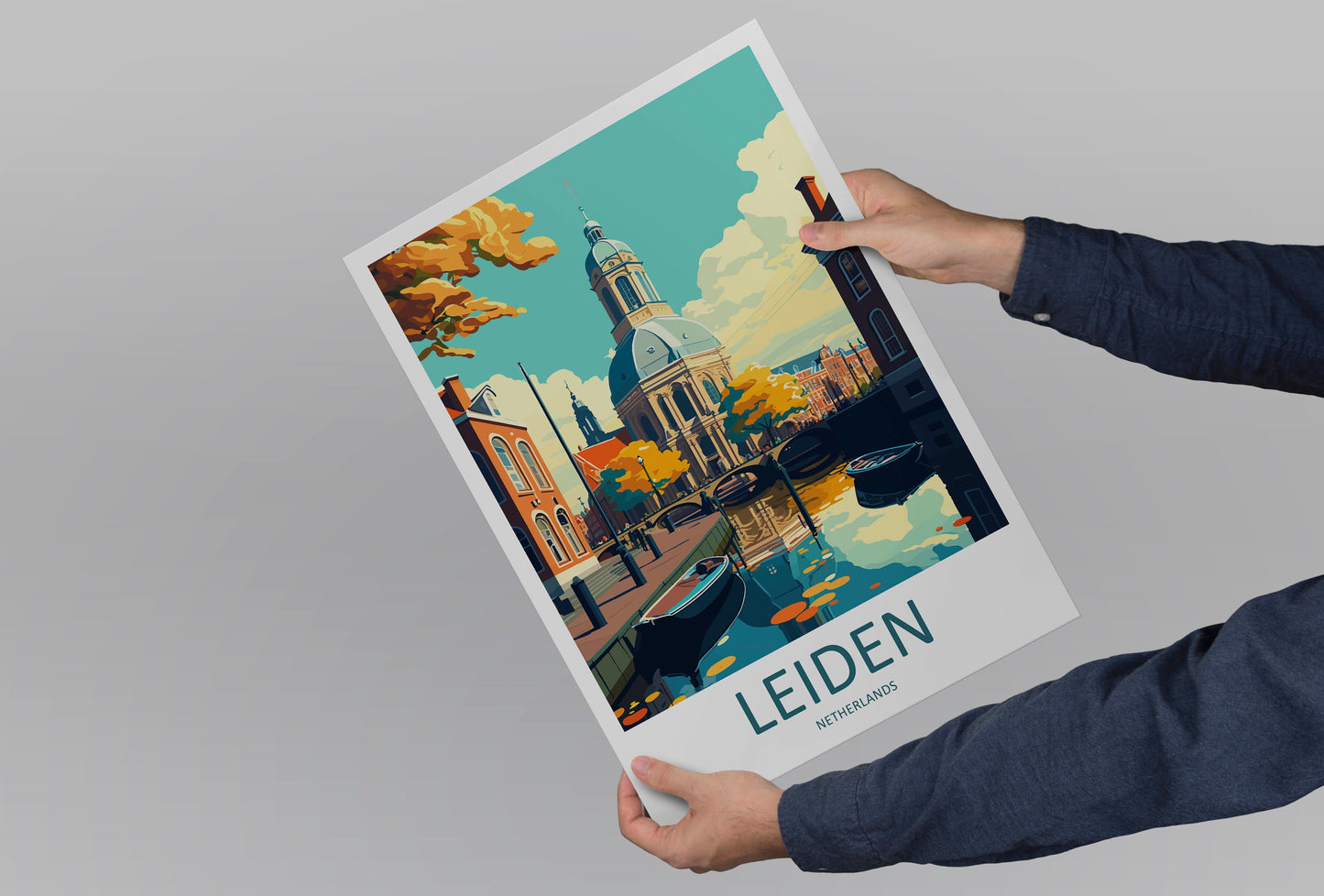 Leiden Travel Print Leiden Home Décor Leiden Art Print Leiden Wall Print Leiden Gift For Netherlands Art Leiden Wall Poster Leiden Travel
