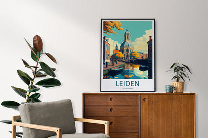 Leiden Travel Print Leiden Home Décor Leiden Art Print Leiden Wall Print Leiden Gift For Netherlands Art Leiden Wall Poster Leiden Travel