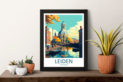Leiden Travel Print Leiden Home Décor Leiden Art Print Leiden Wall Print Leiden Gift For Netherlands Art Leiden Wall Poster Leiden Travel