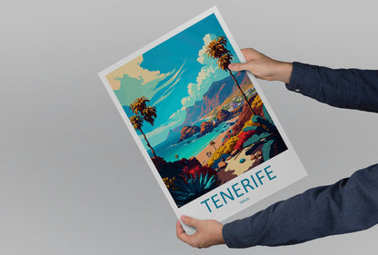 Tenerife Travel Print Wall Art Tenerife Wall Hanging Home Décor Tenerife Gift Art Lovers Spain Art Lover Gift Tenerife Print Spain Wall Art