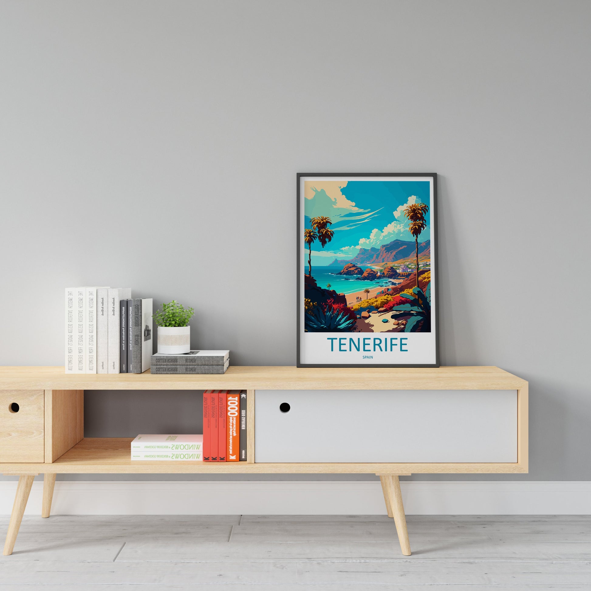 Tenerife Travel Print Wall Art Tenerife Wall Hanging Home Décor Tenerife Gift Art Lovers Spain Art Lover Gift Tenerife Print Spain Wall Art