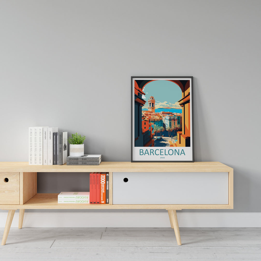 Barcelona Travel Print Wall Art Barcelona Wall Hanging Home Décor Barcelona Gift Art Lovers Spain Art Lover Gift Barcelona Print Spain Art