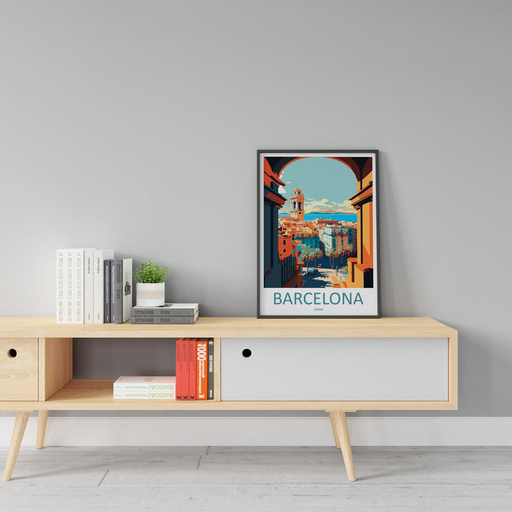 Barcelona Travel Print Wall Art Barcelona Wall Hanging Home Décor Barcelona Gift Art Lovers Spain Art Lover Gift Barcelona Print Spain Art