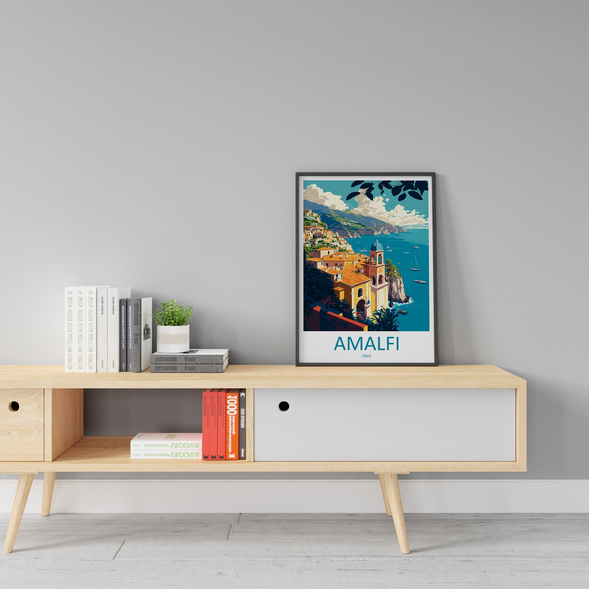 Amalfi Travel Print Wall Art Amalfi Wall Hanging Home Décor Amalfi Gift Art Lovers Italy Art Lover Gift Amalfi Print Amalfi Travel Gift Art