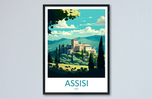 Assisi Travel Print Wall Art Assisi Wall Hanging Home Décor Assisi Gift Art Lovers Italy Art Lover Gift Assisi Print Assisi Travel Gift Art