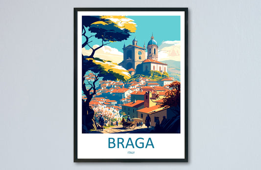 Braga Travel Print Wall Art Braga Wall Hanging Home Décor Braga Gift Art Lovers Italy Art Lover Gift Braga Print Braga Travel Gift Art