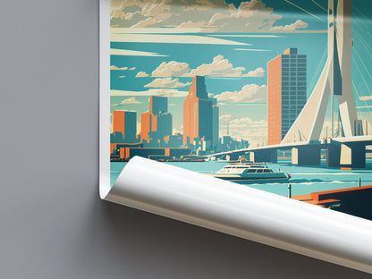 Rotterdam Travel Print Wall Art Rotterdam Wall Hanging Home Decoration Rotterdam Gift Art Lovers Rotterdam Wall Art Rotterdam Decor Print