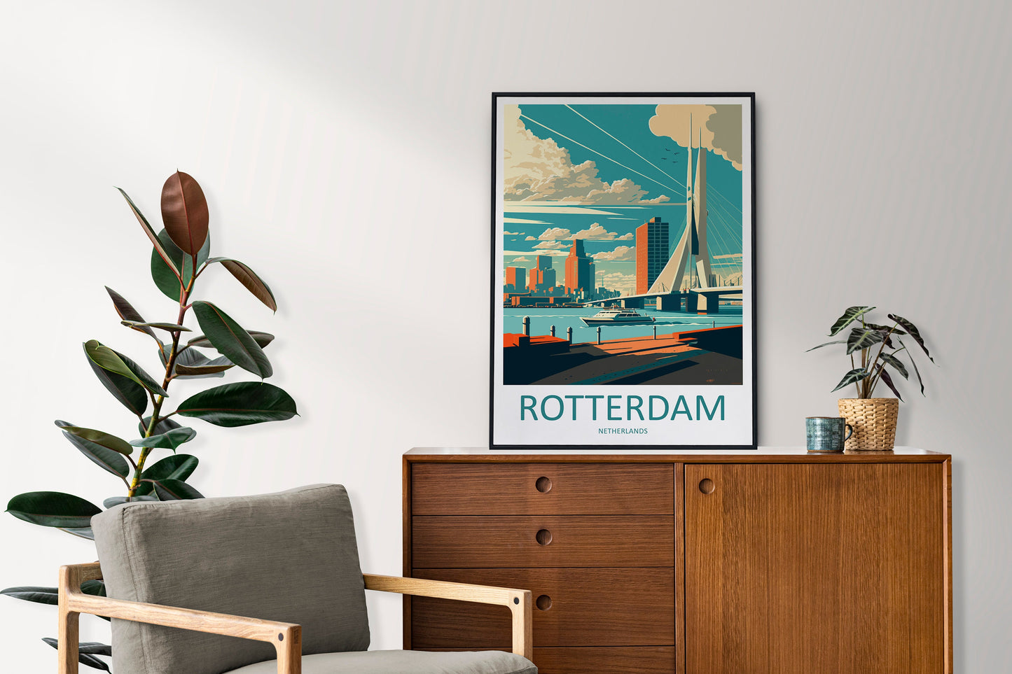 Rotterdam Travel Print Wall Art Rotterdam Wall Hanging Home Decoration Rotterdam Gift Art Lovers Rotterdam Wall Art Rotterdam Decor Print
