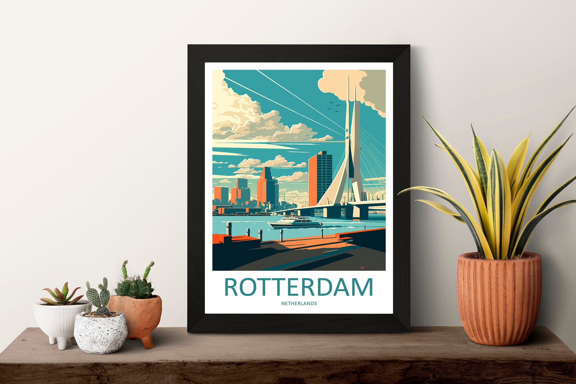 Rotterdam Travel Print Wall Art Rotterdam Wall Hanging Home Decoration Rotterdam Gift Art Lovers Rotterdam Wall Art Rotterdam Decor Print