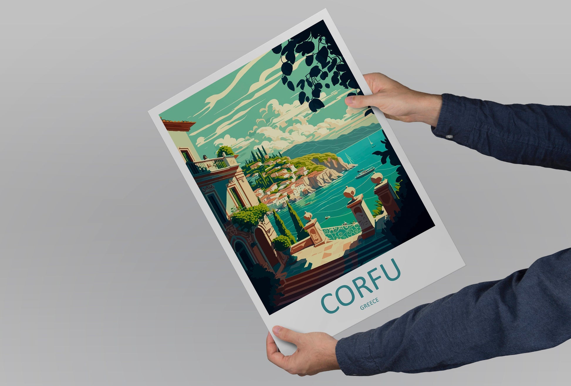 Corfu Travel Print Wall Art Corfu Greece Wall Hanging Home Decoration Corfu Gift Art Lovers Wall Art Print Corfu Wall Décor Greece Poster