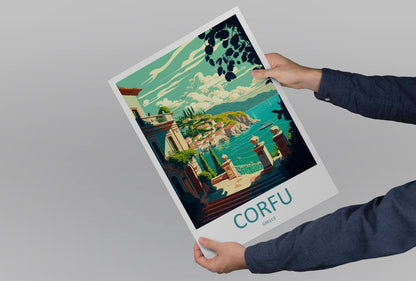 Corfu Travel Print Wall Art Corfu Greece Wall Hanging Home Decoration Corfu Gift Art Lovers Wall Art Print Corfu Wall Décor Greece Poster