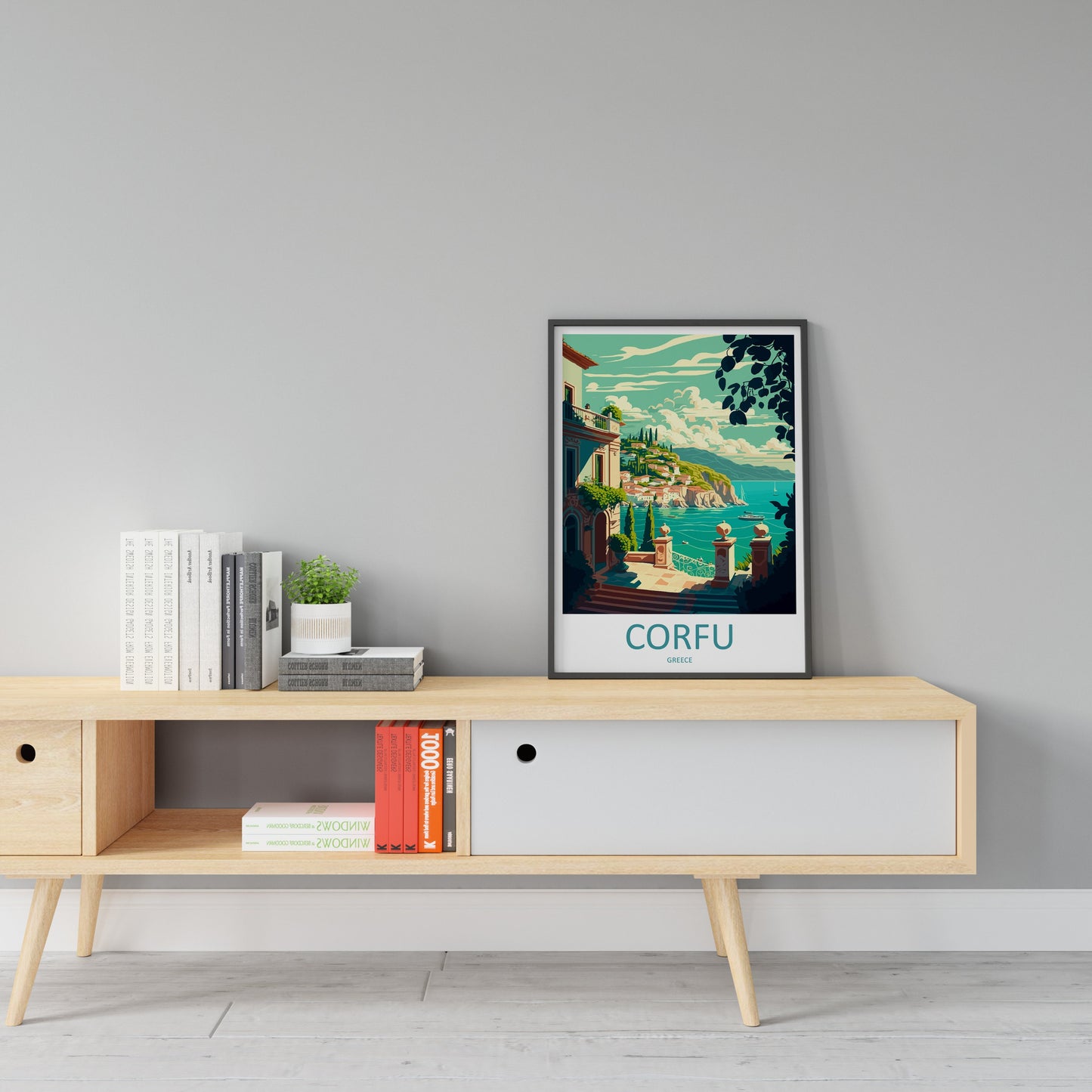 Corfu Travel Print Wall Art Corfu Greece Wall Hanging Home Decoration Corfu Gift Art Lovers Wall Art Print Corfu Wall Décor Greece Poster
