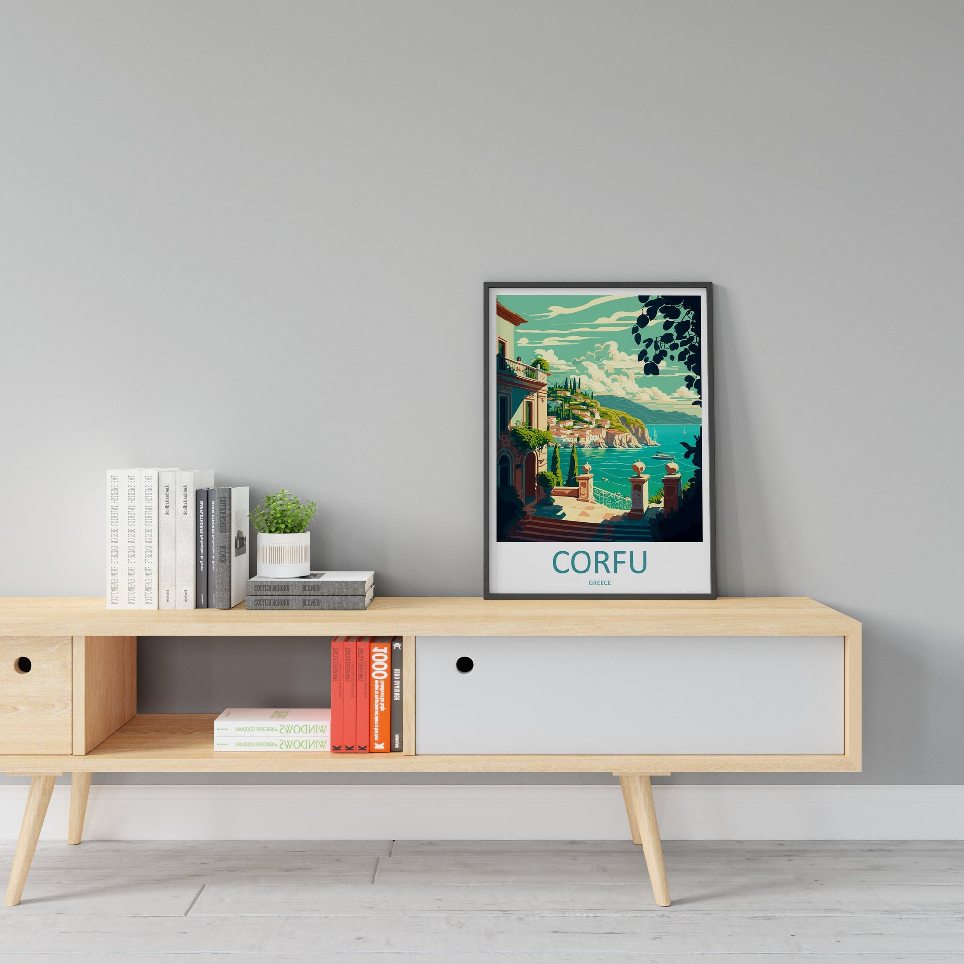 Corfu Travel Print Wall Art Corfu Greece Wall Hanging Home Decoration Corfu Gift Art Lovers Wall Art Print Corfu Wall Décor Greece Poster