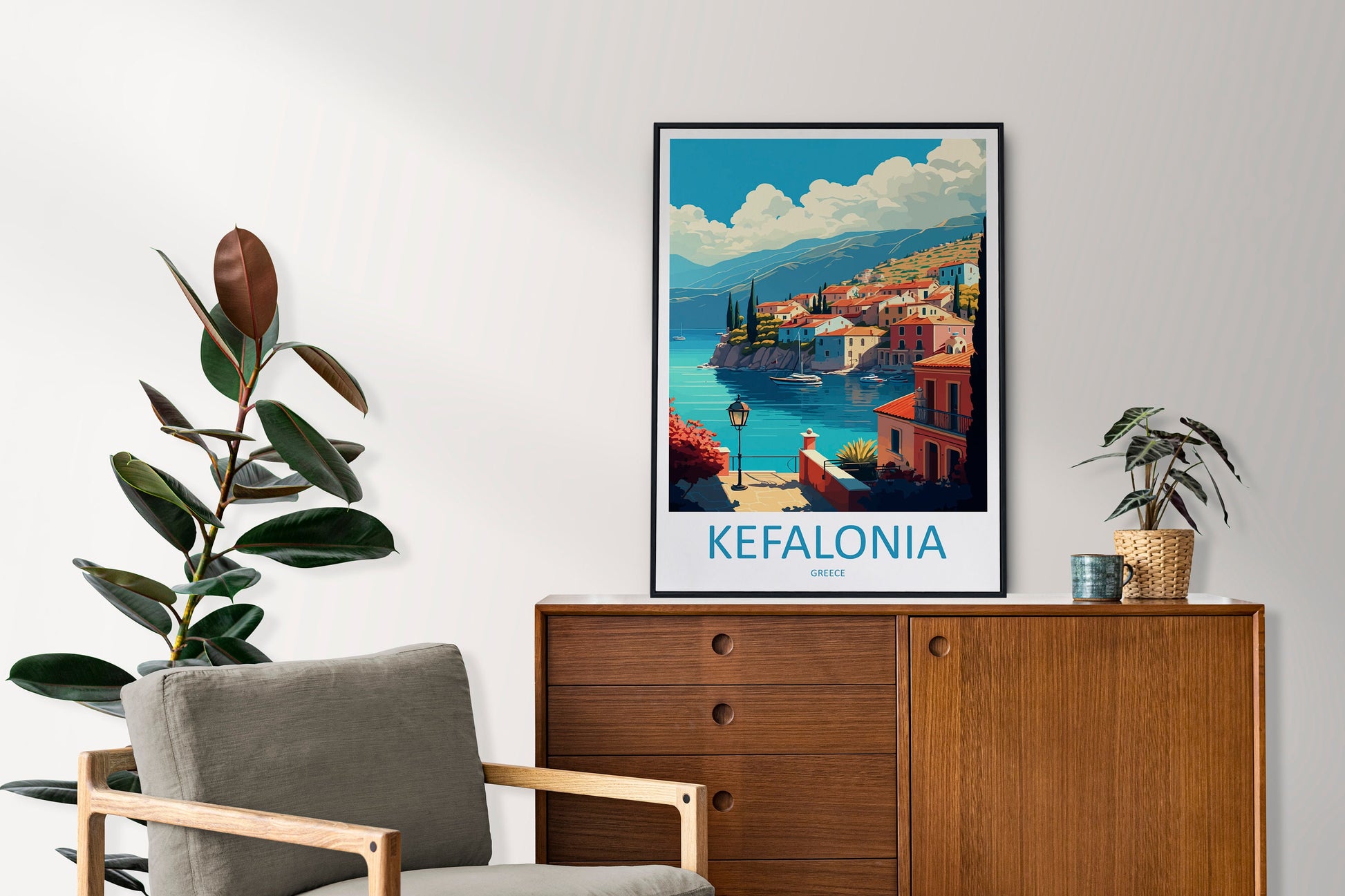Kefalonia Travel Print Wall Art Kefalonia Greece Wall Hanging Home Decoration Kefalonia Gift Art Lovers Wall Art Print Kefalonia Wall Décor