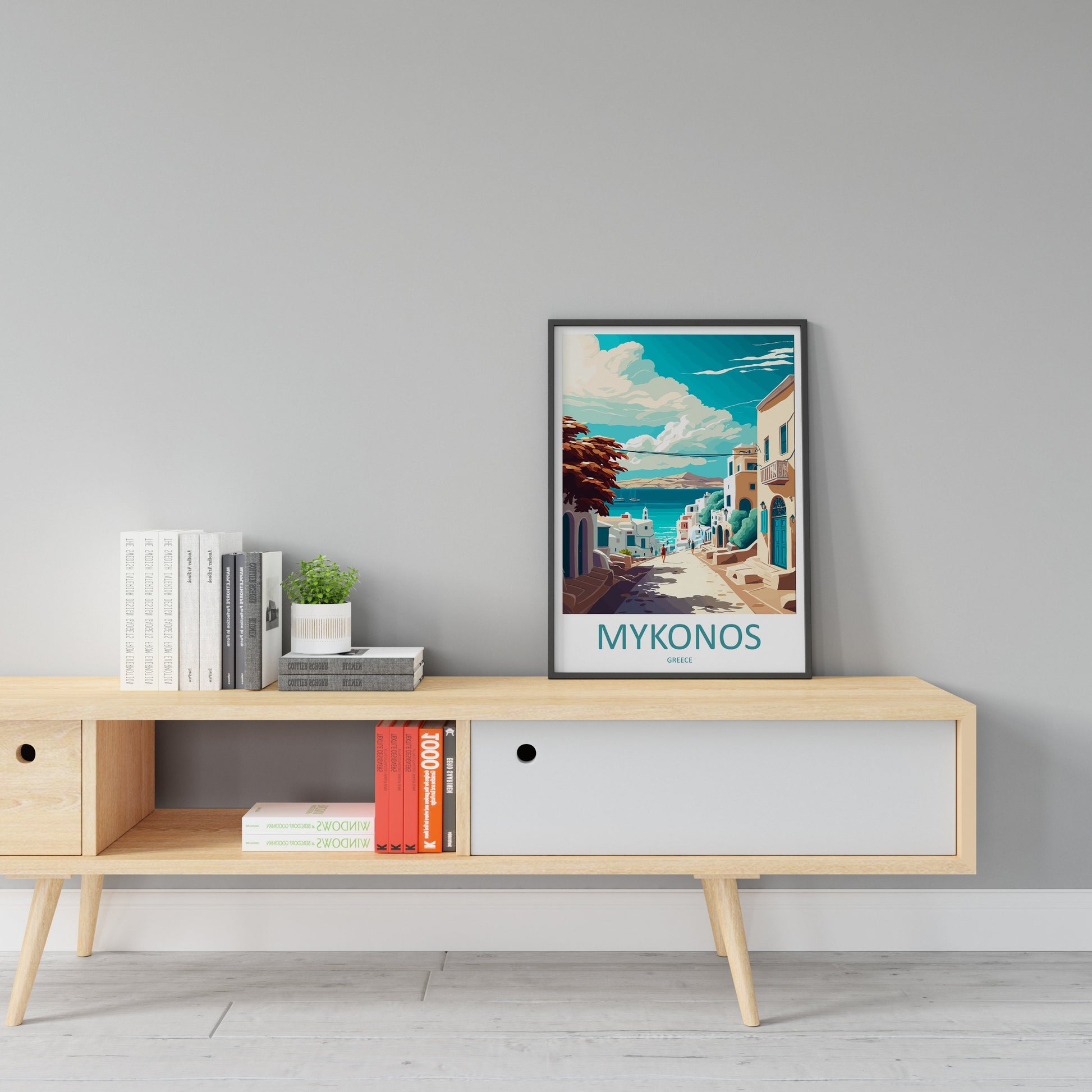 Mykonos Travel Print Wall Art Mykonos Greece Wall Hanging Home Decoration Mykonos Gift Art Lovers Wall Art Print Mykonos Greece Wall Poster
