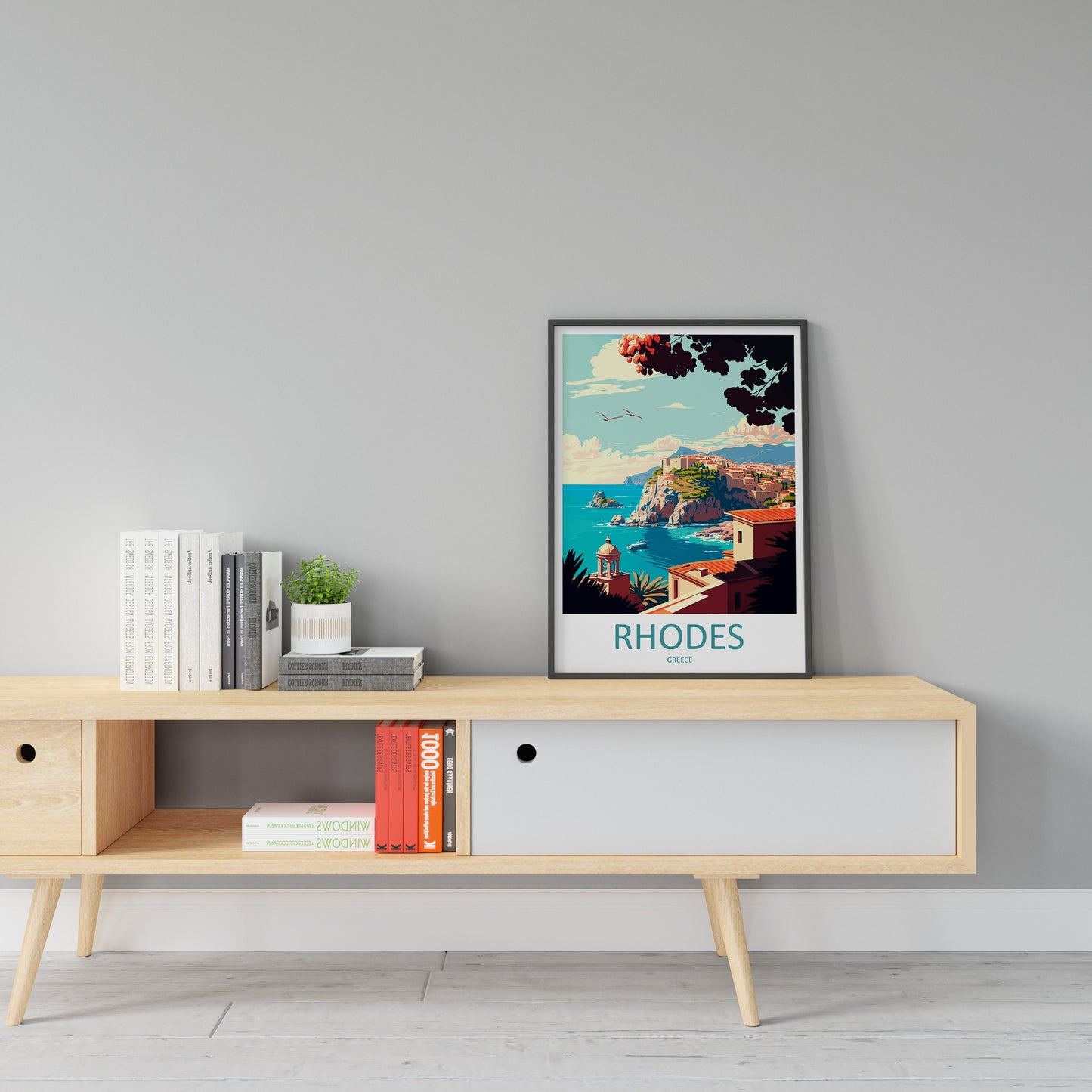 Rhodes Travel Print Wall Art Rhodes Greece Wall Hanging Home Decoration Rhodes Gift Art Lovers Wall Art Print Rhodes Greece Wall Poster Art