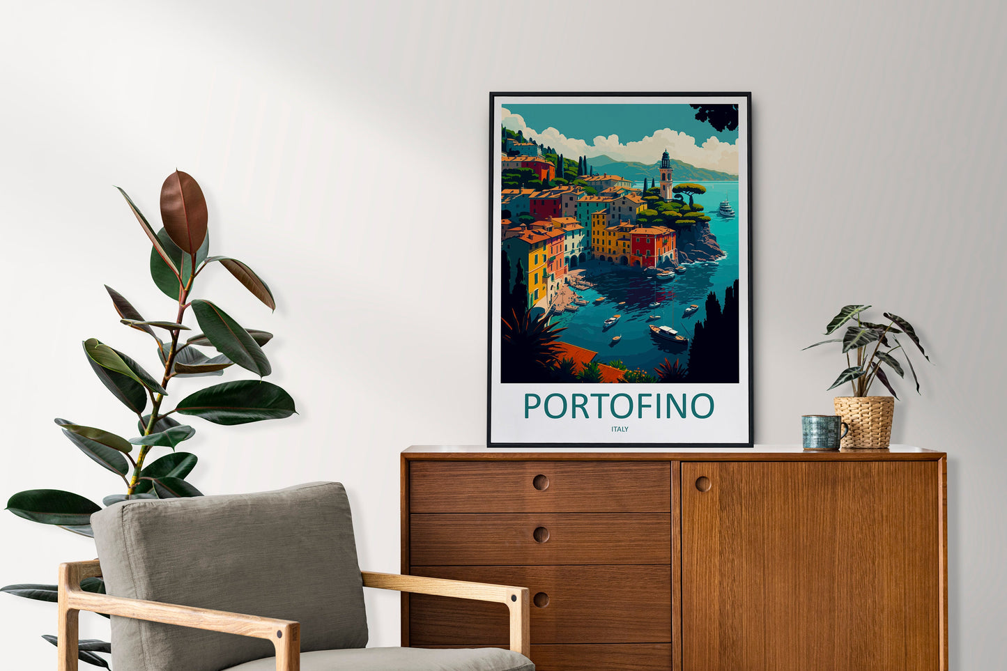 Portofino Travel Print Wall Art Portofino Wall Hanging Home Décor Portofino Gift Art Lovers Italy Art Lover Gift Portofino Print Portofino