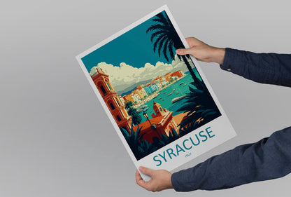Syracuse Travel Print Wall Art Syracuse Wall Hanging Home Décor Syracuse Gift Art Lovers Italy Art Lover Gift Syracuse Print Syracuse Art