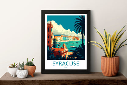 Syracuse Travel Print Wall Art Syracuse Wall Hanging Home Décor Syracuse Gift Art Lovers Italy Art Lover Gift Syracuse Print Syracuse Art