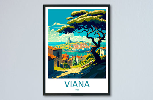 Viana Travel Print Wall Art Viana Wall Hanging Home Décor Viana Gift Art Lovers Italy Art Lover Gift Viana Print Viana Italy Art Poster