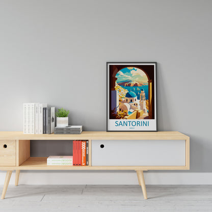 Santorini Travel Print Wall Art Santorini Greece Wall Hanging Home Decoration Santorini Gift Art Lovers Wall Art Print Santorini Greek Print