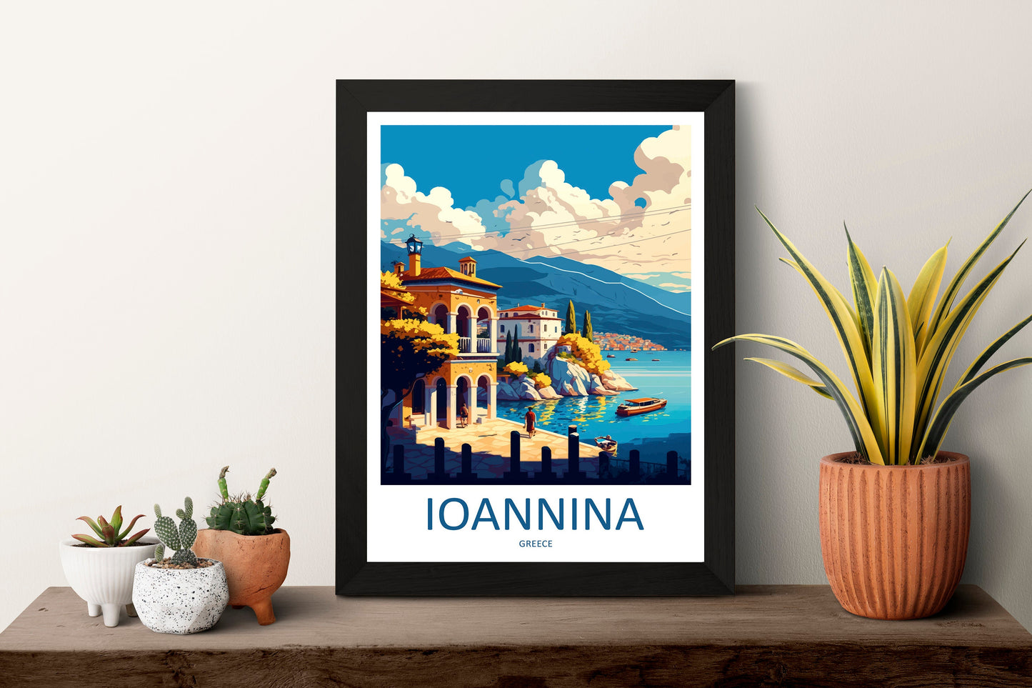 Ioannina Travel Print Wall Art Ioannina Greece Wall Hanging Home Decoration Ioannina Gift Art Lovers Wall Art Print Ioannina Greek Print Art