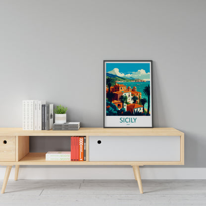 Sicily Travel Print Wall Art Sicily Italy Wall Hanging Home Decoration Sicily Gift Art Lovers Wall Art Print Sicily Italy Art Sicily Poster
