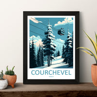 Courchevel Travel Print Wall Art Courchevel Wall Hanging Home Décor Courchevel Gift Art Lovers Ski Art Lover Gift Courchevel Print Skiing