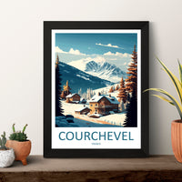 Courchevel Travel Print Wall Art Courchevel Wall Hanging Home Décor Courchevel Gift Art Lovers Ski Art Lover Gift Courchevel Print Skiing
