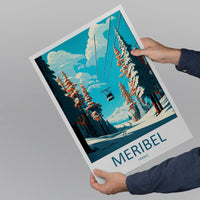 Meribel Travel Print Wall Art Meribel Wall Hanging Home Décor Meribel Gift Art Lovers Ski Art Lover Gift Meribel Print Skiing Wall Decor