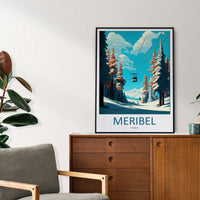 Meribel Travel Print Wall Art Meribel Wall Hanging Home Décor Meribel Gift Art Lovers Ski Art Lover Gift Meribel Print Skiing Wall Decor