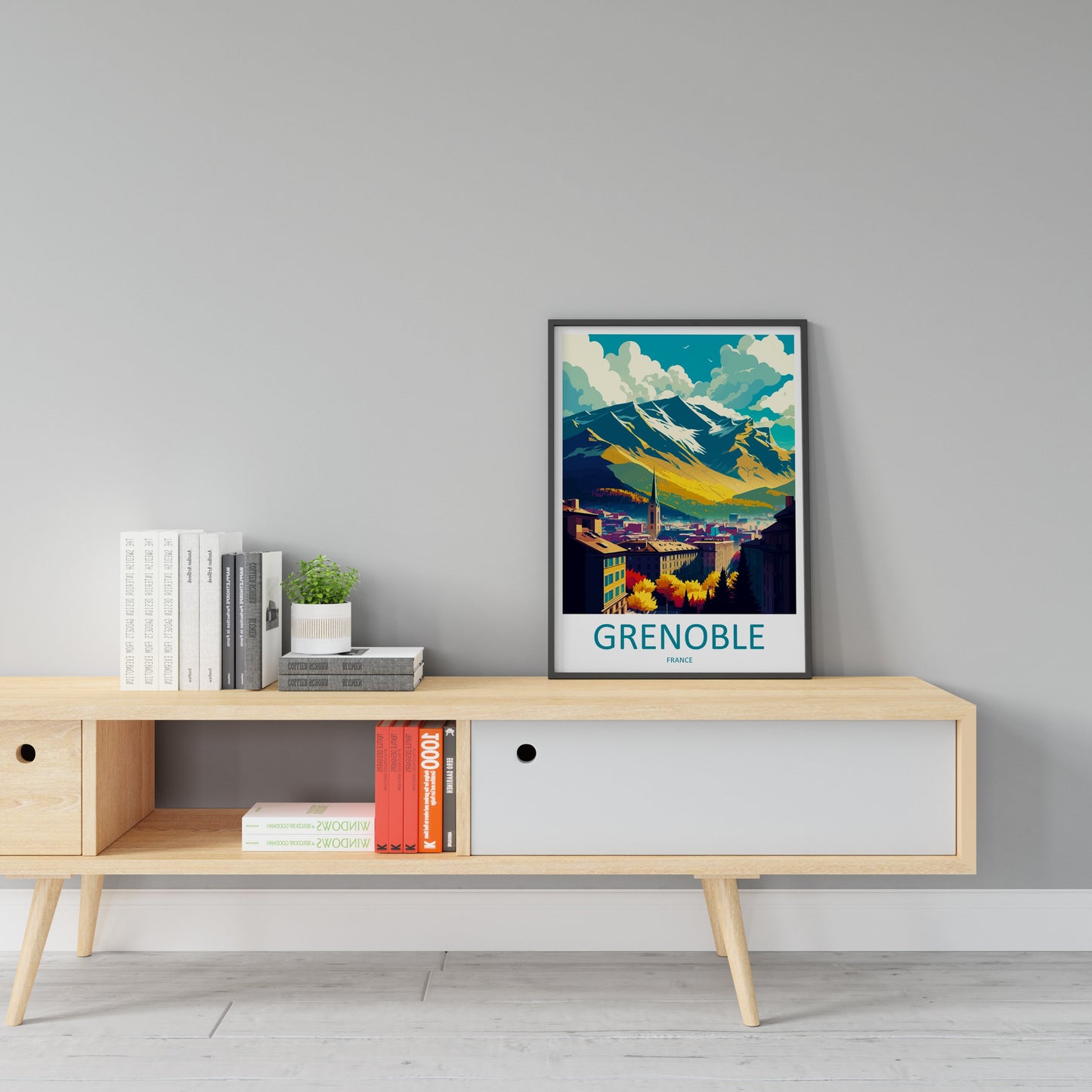 Grenoble Travel Print Wall Art Grenoble Wall Hanging Home Décor Grenoble Gift Art Lovers France Art Lover Gift Grenoble Print France Artwork