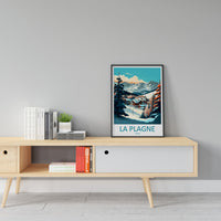 La Plagne Travel Print Wall Art La Plagne Wall Hanging Home Décor La Plagne Gift Art Lovers Ski Art Lover Gift La Plagne Print Skiing