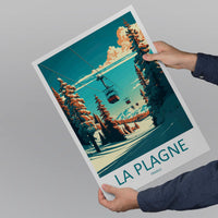 La Plagne Travel Print Wall Art La Plagne Wall Hanging Home Décor La Plagne Gift Art Lovers Ski Art Lover Gift La Plagne Print Skiing