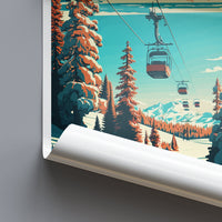 La Plagne Travel Print Wall Art La Plagne Wall Hanging Home Décor La Plagne Gift Art Lovers Ski Art Lover Gift La Plagne Print Skiing