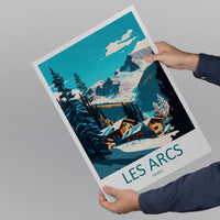 Les Arcs Travel Print Wall Art Les Arcs Wall Hanging Home Décor Les Arcs Gift Art Lovers Ski Art Lover Gift Les Arcs Print Skiing Les Arcs