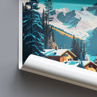 Les Arcs Travel Print Wall Art Les Arcs Wall Hanging Home Décor Les Arcs Gift Art Lovers Ski Art Lover Gift Les Arcs Print Skiing Les Arcs