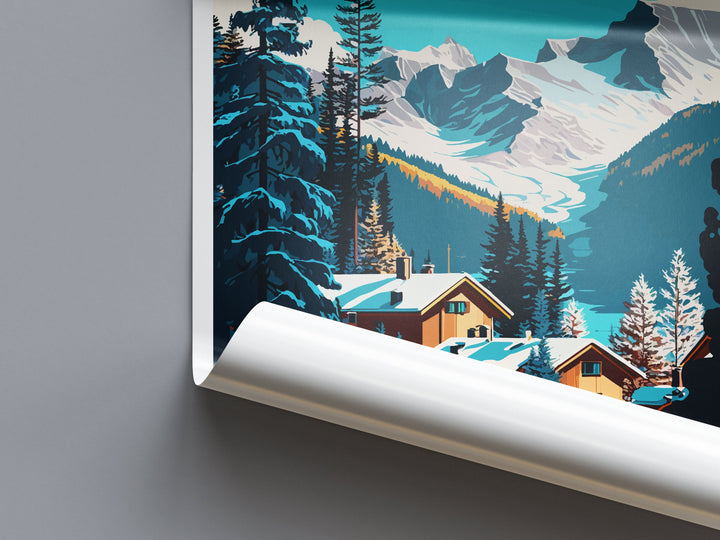 Les Arcs Travel Print Wall Art Les Arcs Wall Hanging Home Décor Les Arcs Gift Art Lovers Ski Art Lover Gift Les Arcs Print Skiing Les Arcs