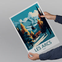 Les Arcs Travel Print Wall Art Les Arcs Wall Hanging Home Décor Les Arcs Gift Art Lovers Ski Art Lover Gift Les Arcs Print Skiing Les Arcs