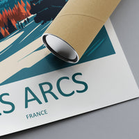 Les Arcs Travel Print Wall Art Les Arcs Wall Hanging Home Décor Les Arcs Gift Art Lovers Ski Art Lover Gift Les Arcs Print Skiing Les Arcs