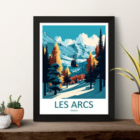 Les Arcs Travel Print Wall Art Les Arcs Wall Hanging Home Décor Les Arcs Gift Art Lovers Ski Art Lover Gift Les Arcs Print Skiing Les Arcs