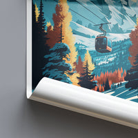 Les Arcs Travel Print Wall Art Les Arcs Wall Hanging Home Décor Les Arcs Gift Art Lovers Ski Art Lover Gift Les Arcs Print Skiing Les Arcs