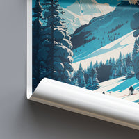 Megeve Travel Print Wall Art Megeve Wall Hanging Home Décor Megeve Gift Art Lovers Ski Art Lover Gift Les Arcs Print Skiing Megeve Ski Art