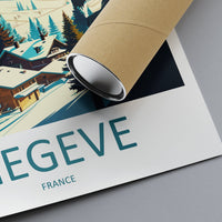 Megeve Travel Print Wall Art Megeve Wall Hanging Home Décor Megeve Gift Art Lovers Ski Art Lover Gift Les Arcs Print Skiing Megeve Ski Art