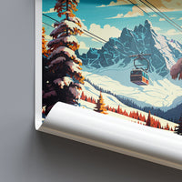 Tignes Travel Print Wall Art Tignes Wall Hanging Home Décor Tignes Gift Art Lovers Ski Art Lover Gift Tignes Print Skiing Tignes Ski Art