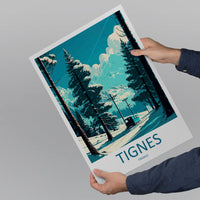 Tignes Travel Print Wall Art Tignes Wall Hanging Home Décor Tignes Gift Art Lovers Ski Art Lover Gift Tignes Print Skiing Tignes Ski Art